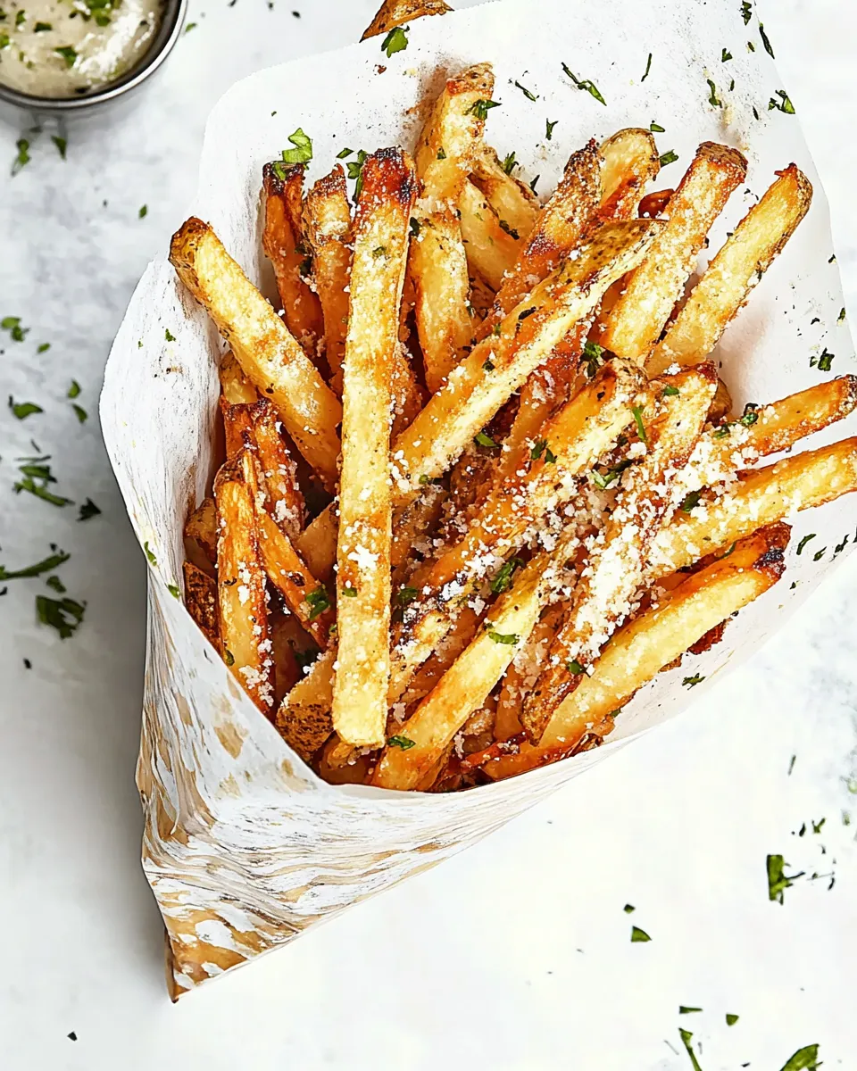 Delicious Garlic-Parmesan Fries shot