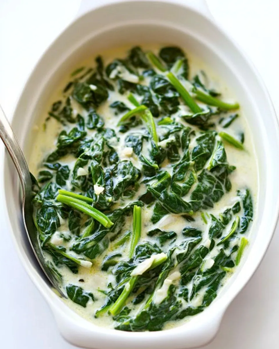 Homemade Garlic Creamed Spinach recipe photo