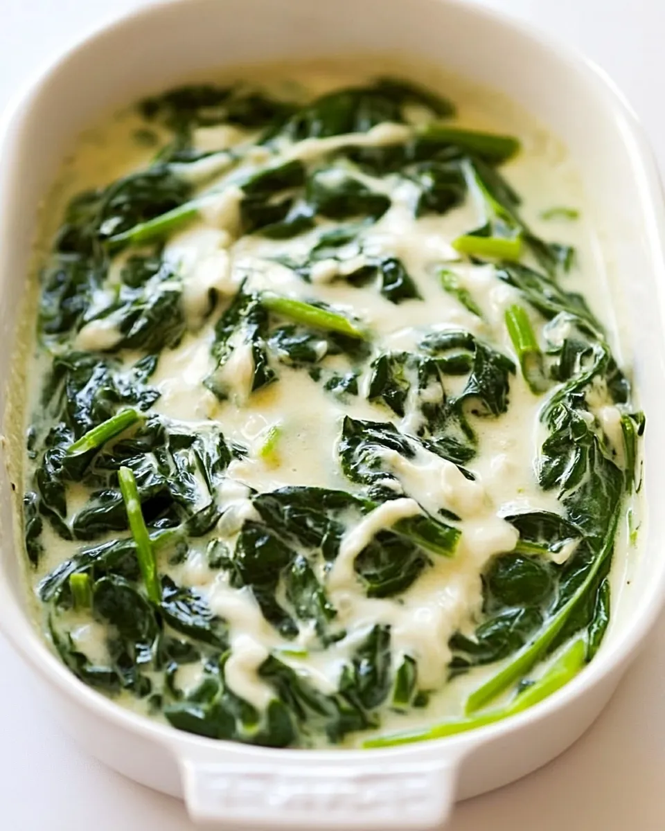 Savory Garlic Creamed Spinach dish photo