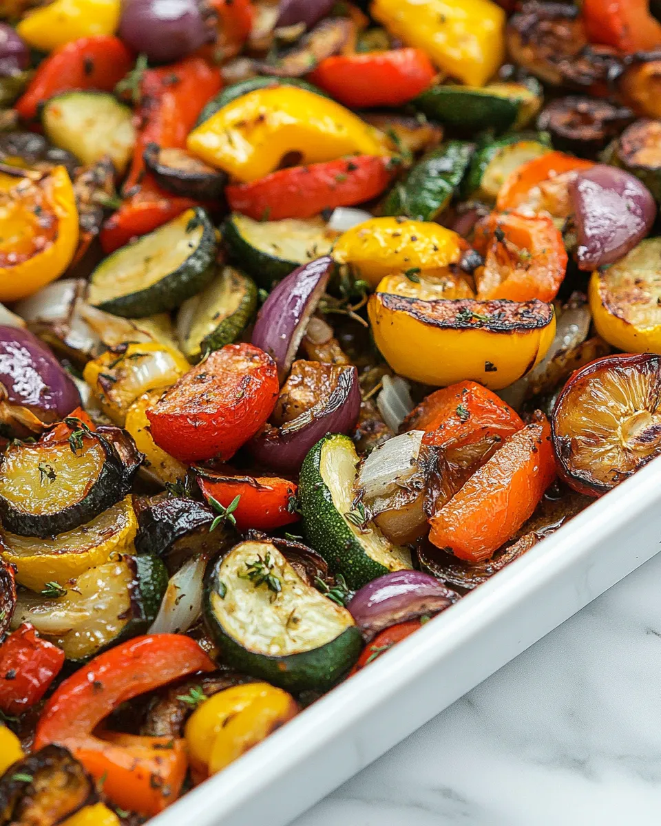 Delicious Garlic Herb Roasted Vegetables image