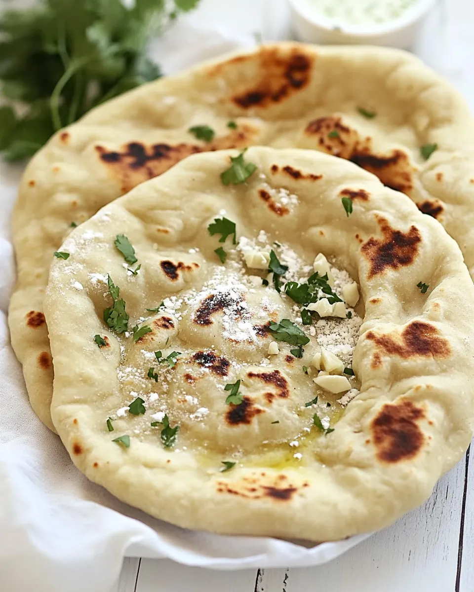 Delicious Garlic Naan shot