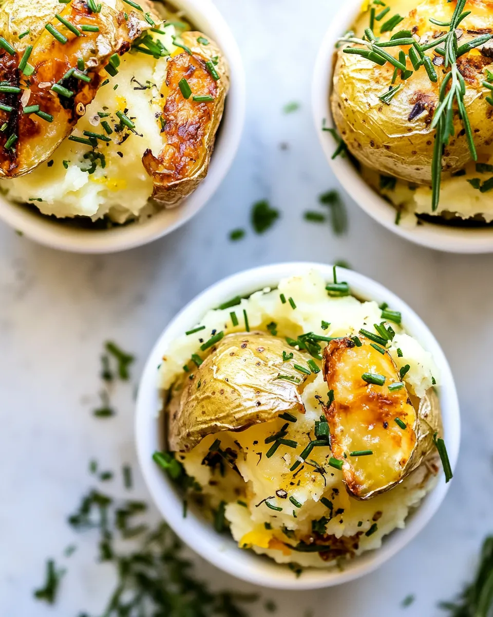 Delicious Garlic and Lemon Smashed Potatoes image