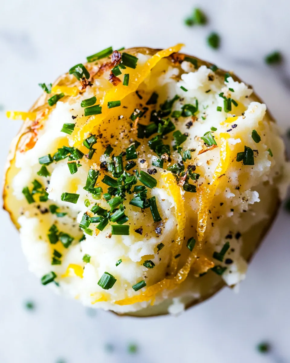 Healthy Garlic and Lemon Smashed Potatoes shot