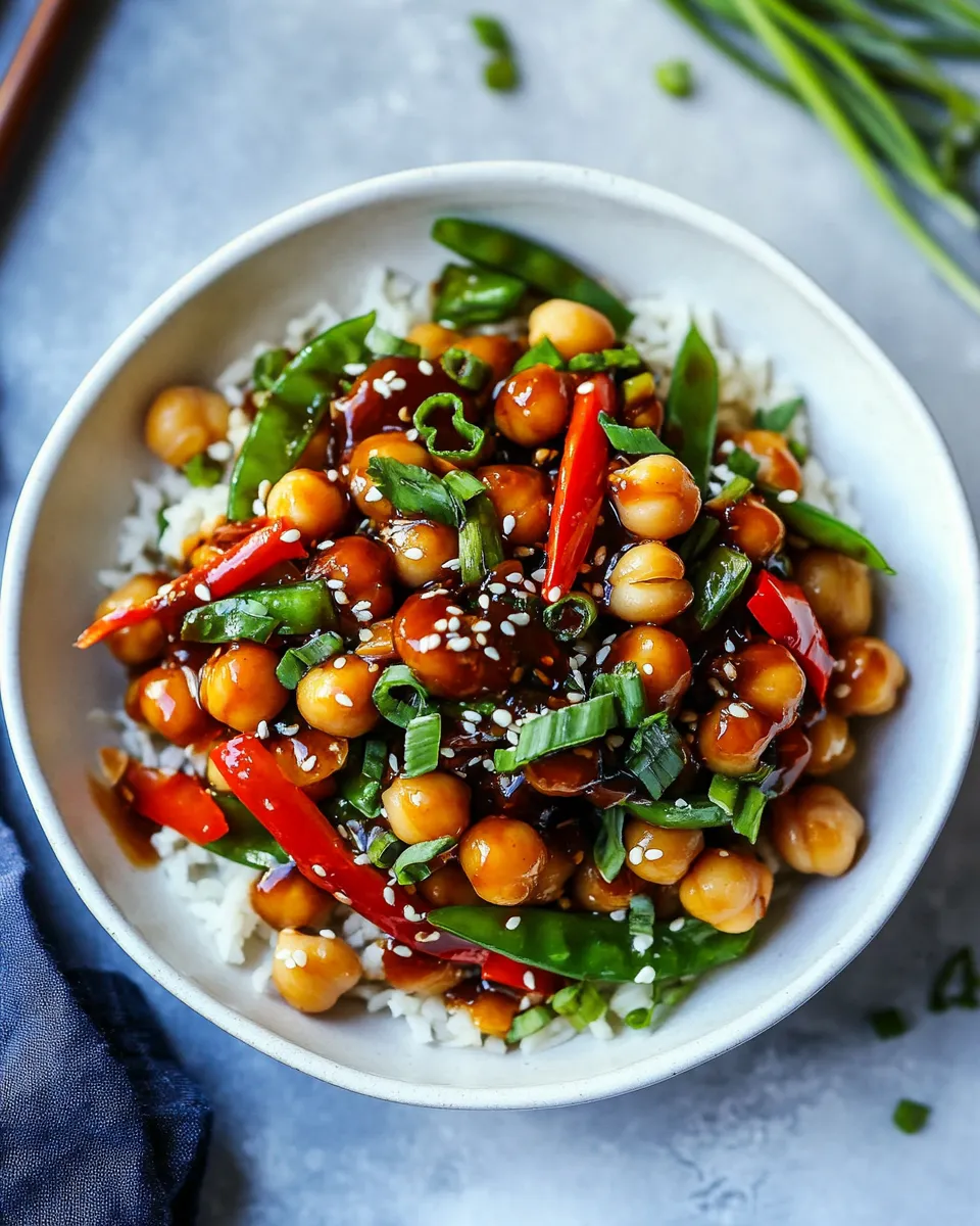 Easy General Tso Chickpeas recipe photo