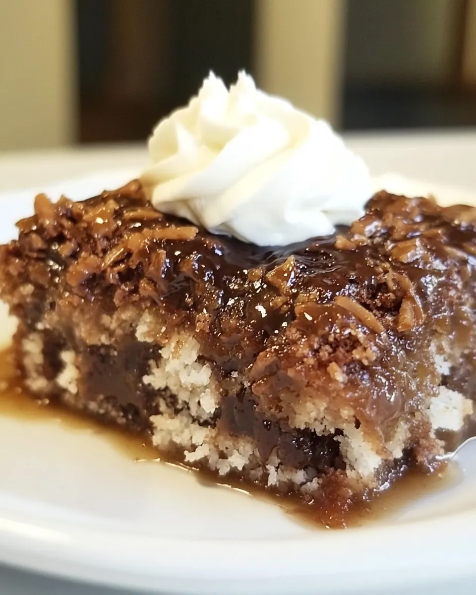 Easy German Chocolate Upside-Down Cake recipe photo