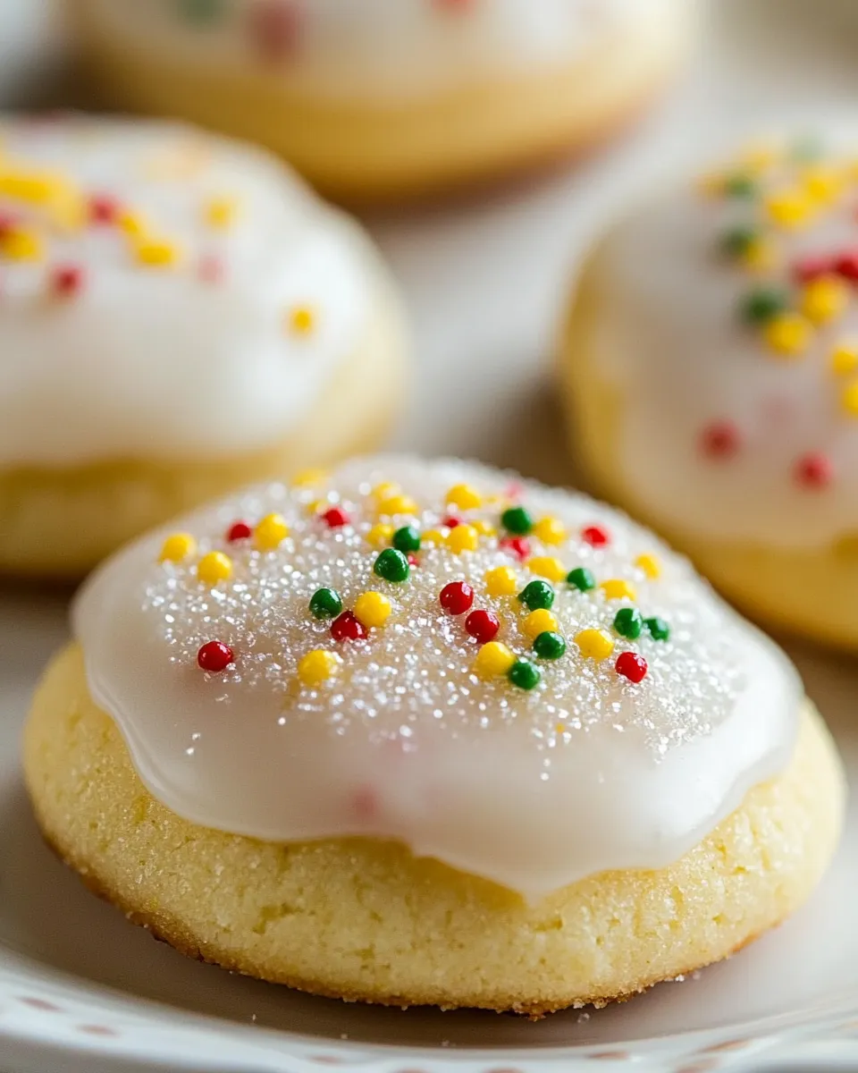 Tasty Glazed Lemon Sour Cream Cookies dish photo