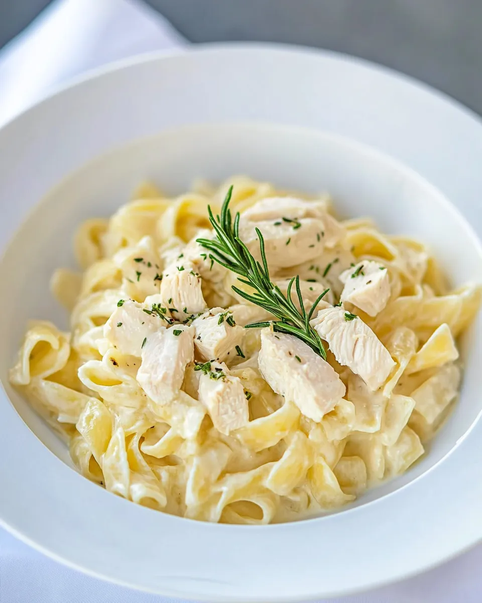 Easy Goat Cheese Pasta with Chicken & Rosemary photo