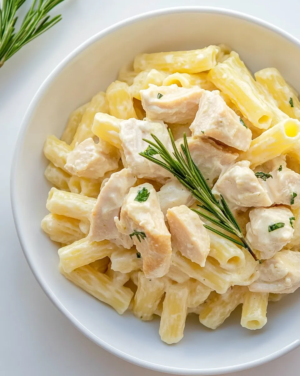 Simple Goat Cheese Pasta with Chicken & Rosemary recipe photo