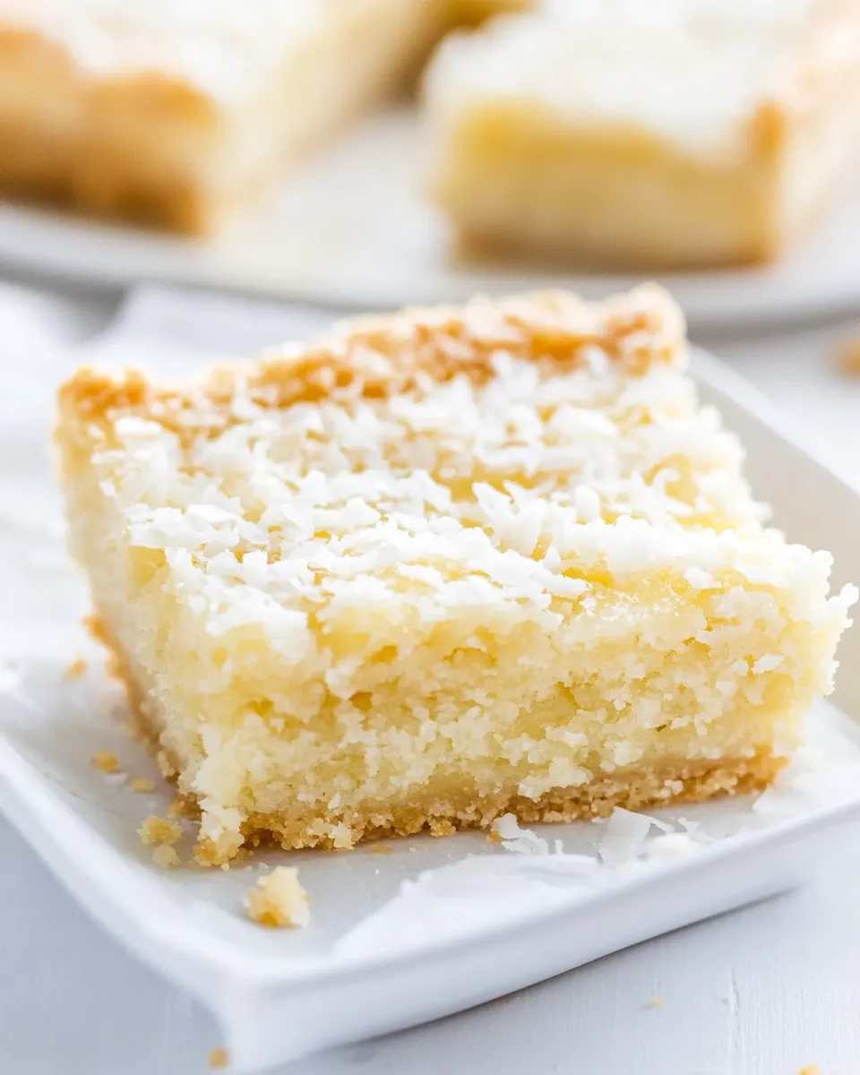 Homemade Gooey Coconut Pie Bars photo