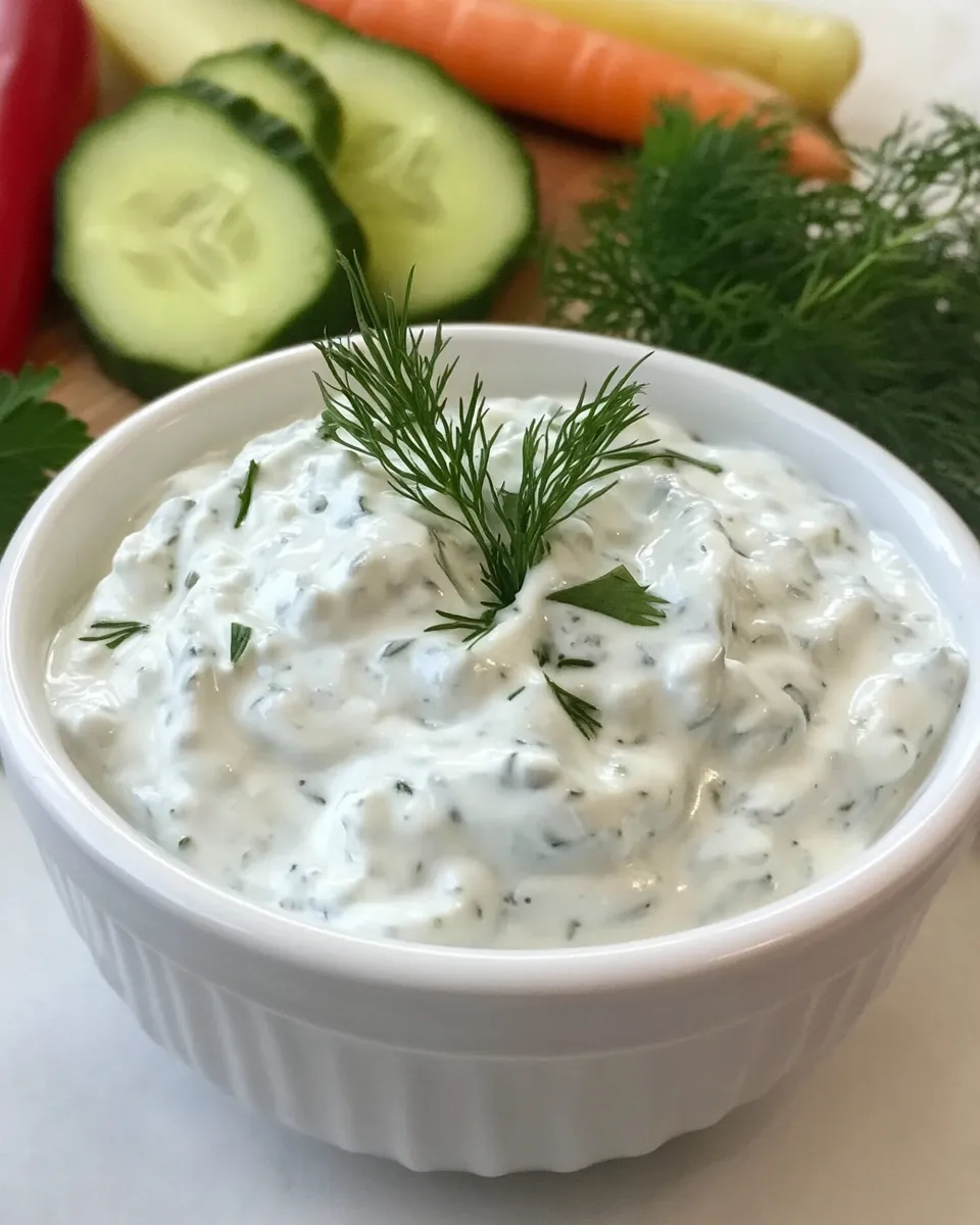 Delicious Greek Tzatziki Sauce shot