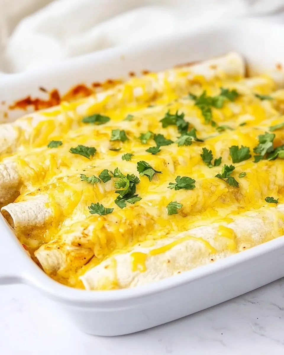 Delicious Green Chili Chicken Enchiladas image