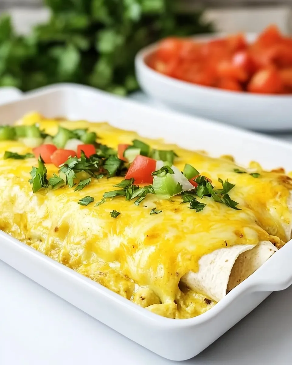 Savory Green Chili Chicken Enchiladas shot