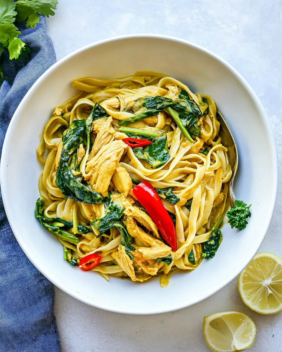 Delicious Green Curry Noodles image