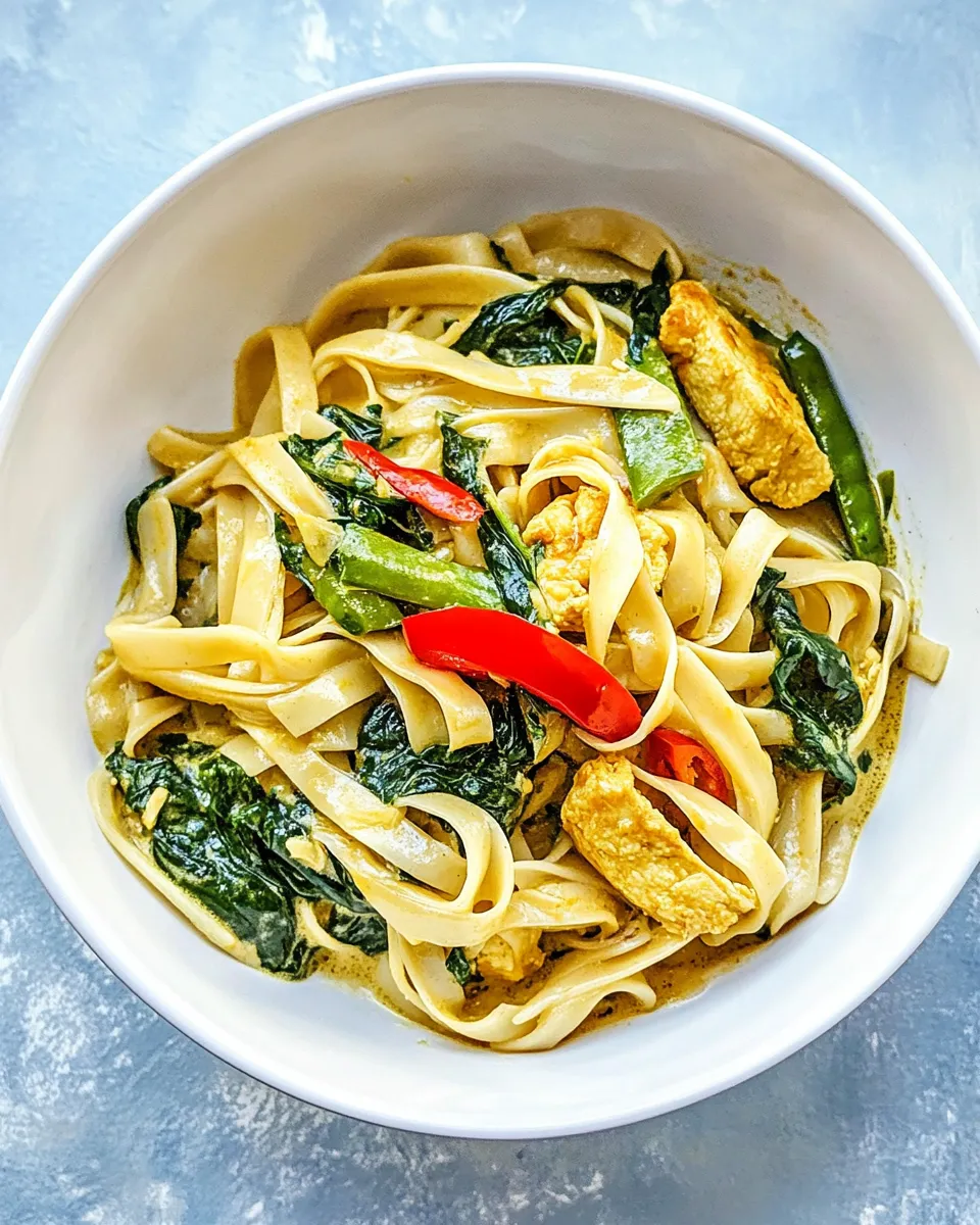 Quick Green Curry Noodles recipe photo
