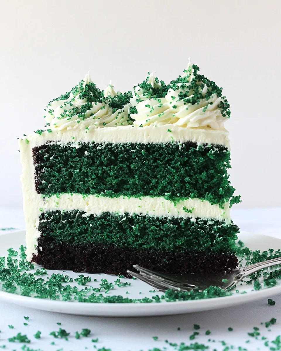 Delicious Green Velvet Cheesecake Cake shot