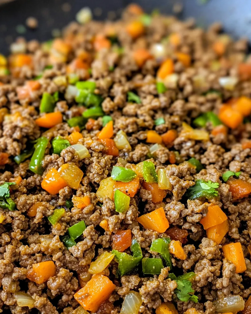 Delicious Ground Beef And Veggies Taco Skillet image