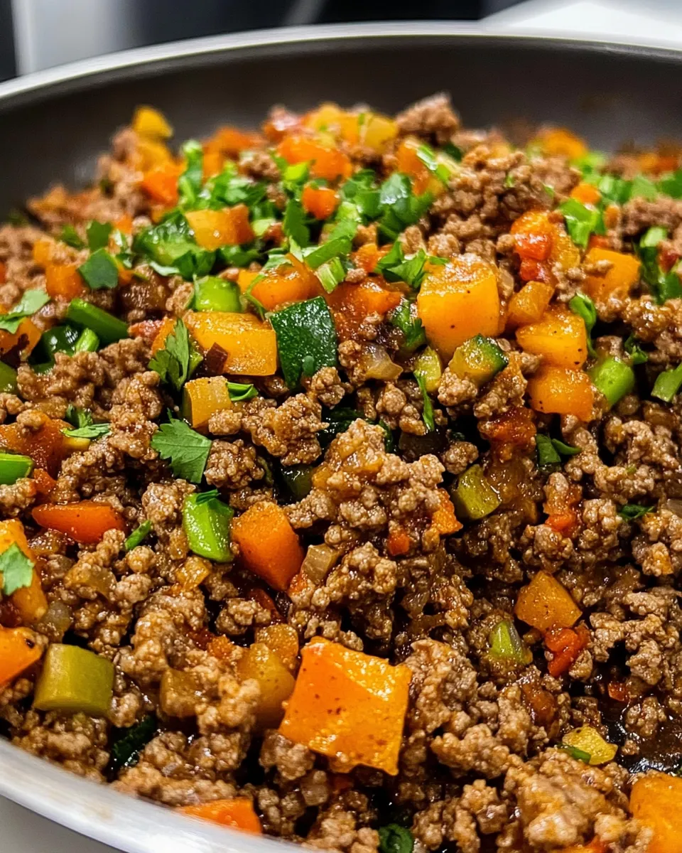 Best Ground Beef And Veggies Taco Skillet recipe photo