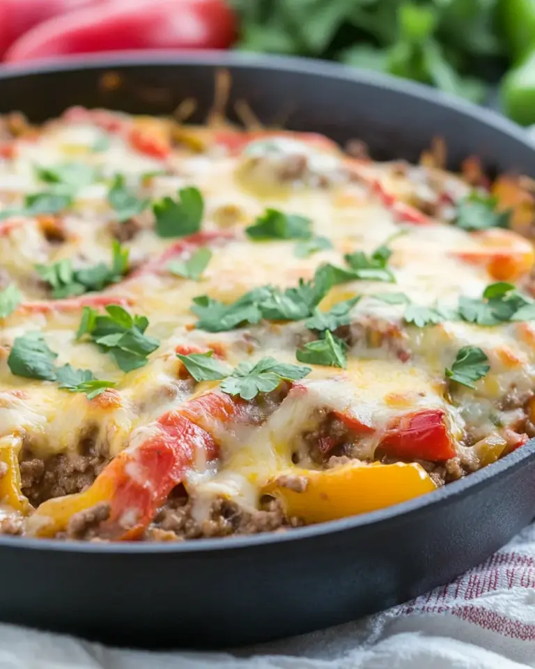 Easy Ground Beef Stuffed Pepper Skillet photo