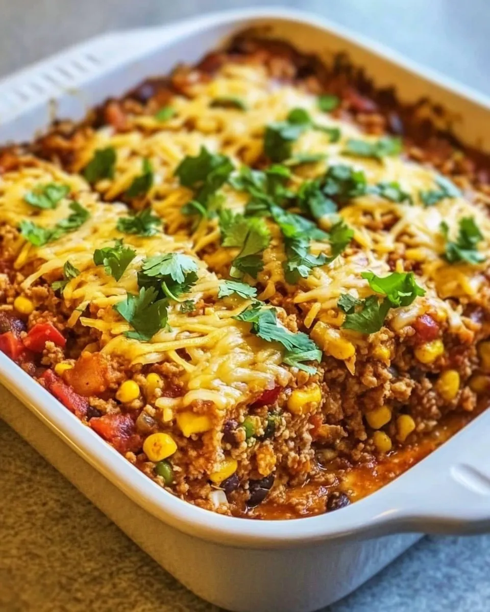 Delicious Healthier Burrito Pie Casserole image