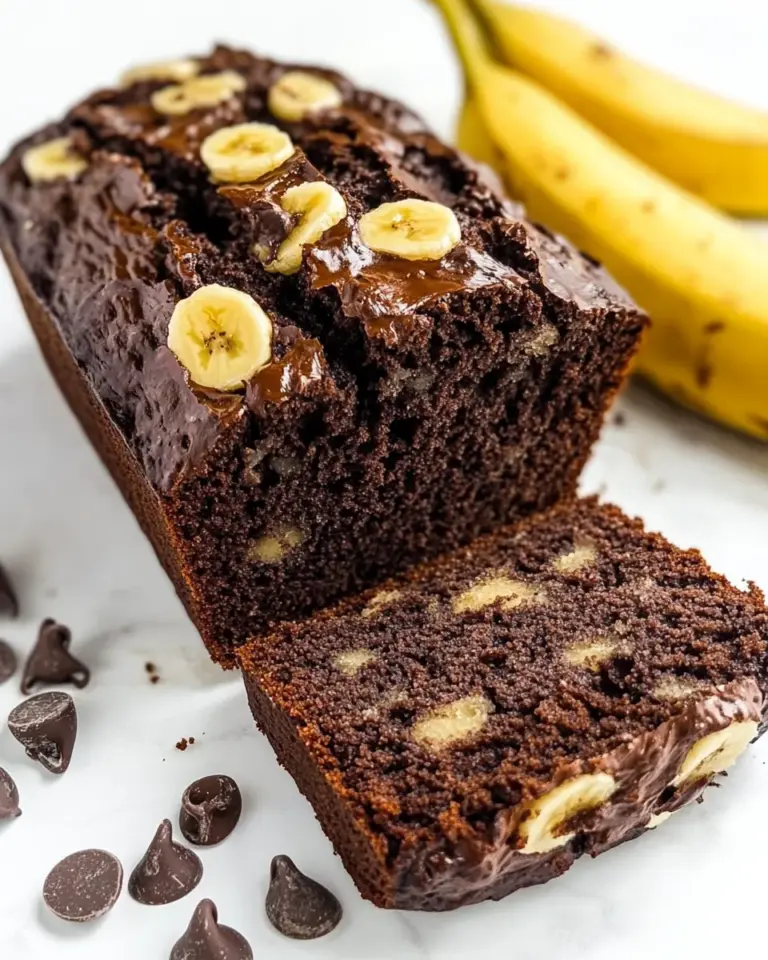 Homemade Healthier Chocolate Banana Bread photo