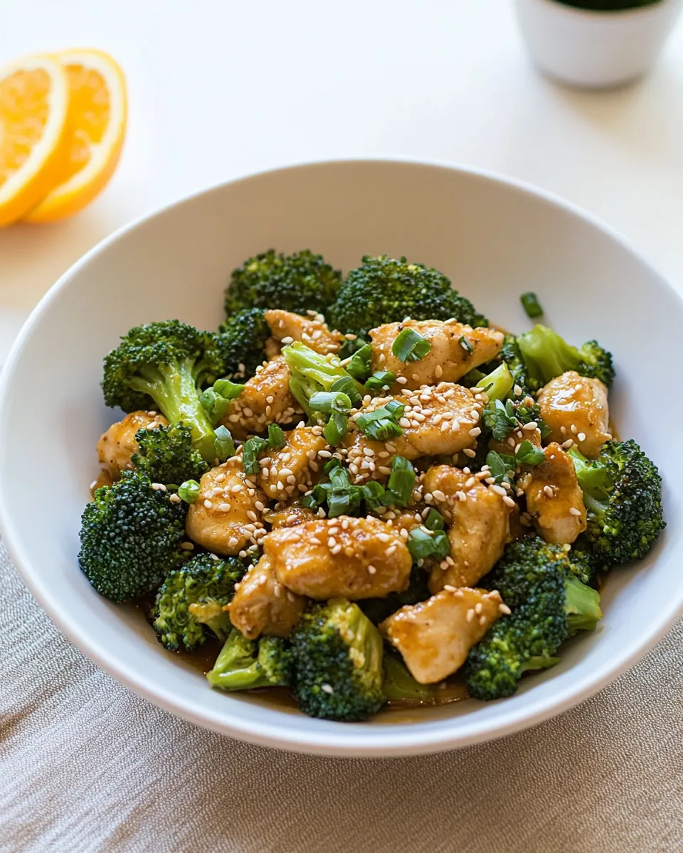 Easy Healthier One Pan Orange Chicken and Broccoli recipe photo