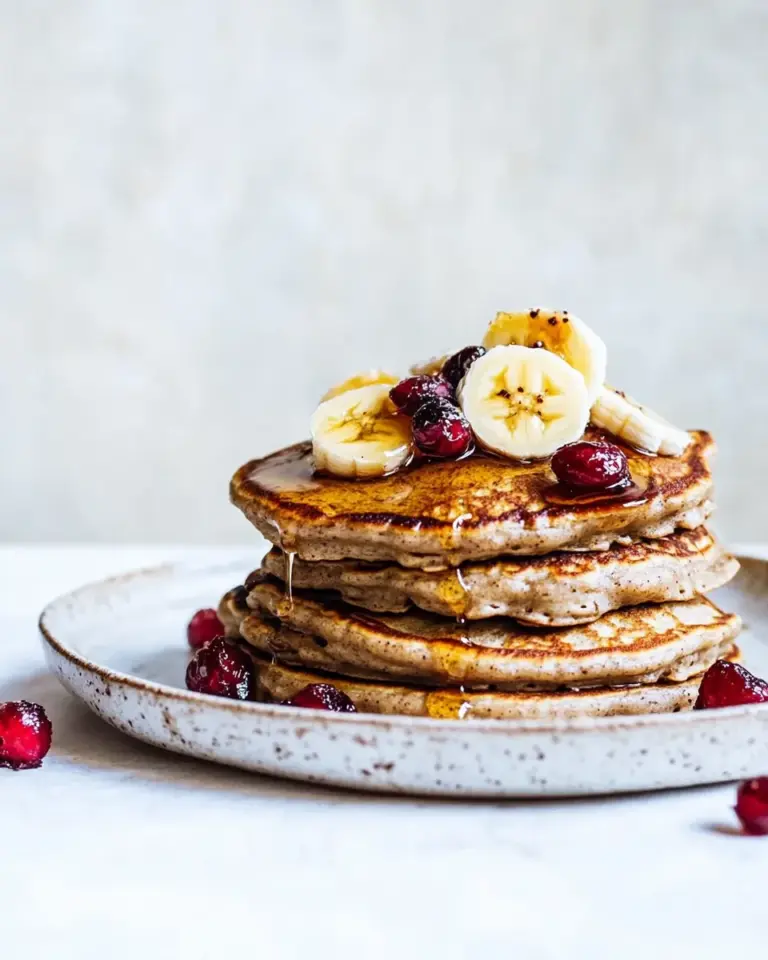 Classic Healthy Chai Banana Pancakes. food shot