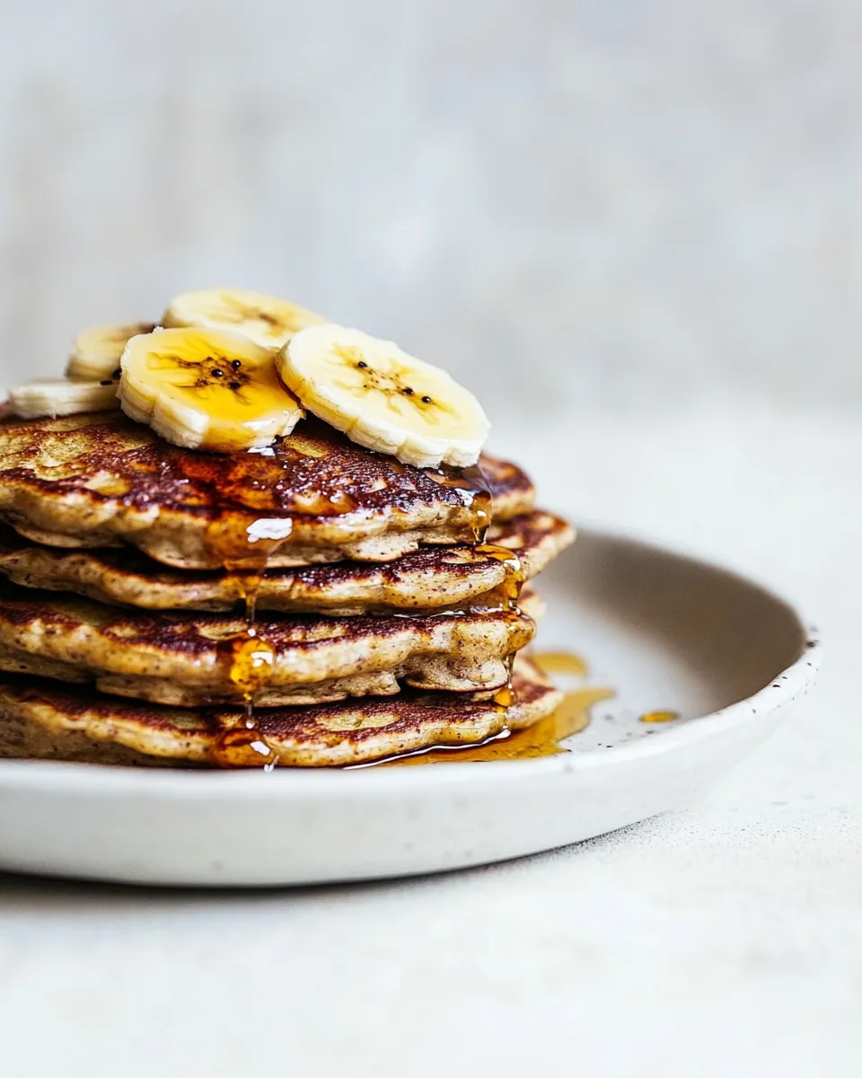 Classic Healthy Chai Banana Pancakes. photo