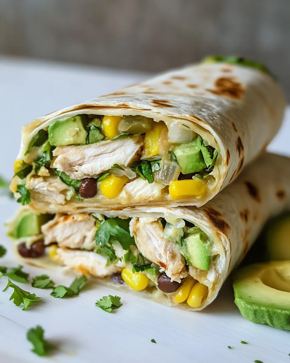 Classic Healthy Chicken Burrito Wraps image