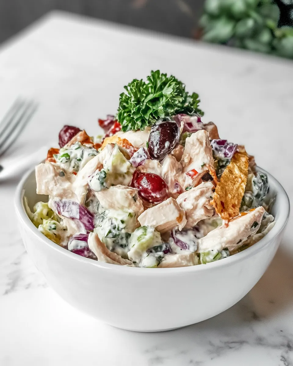 Easy Healthy Chicken Salad Recipe shot
