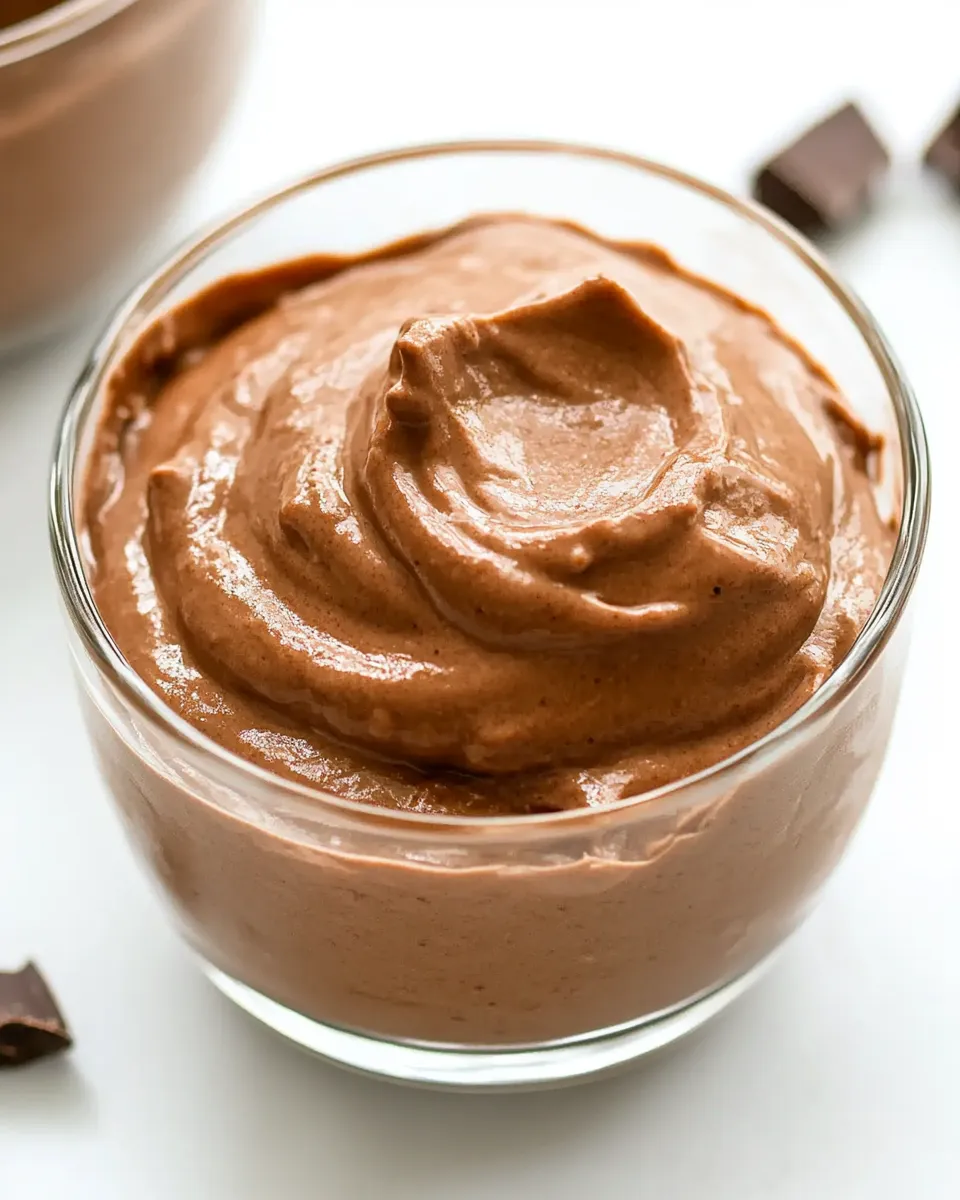 Delicious Healthy Chocolate Frosty shot