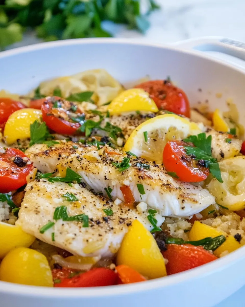 Delicious Healthy Cod Fish Skillet image