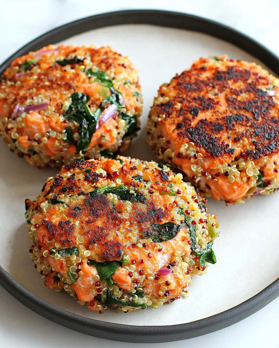 Easy Healthy Salmon Quinoa Burgers recipe photo