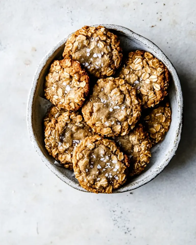 Homemade Heart-Healthier Salted Peanut Butter Oatmeal Cookies photo
