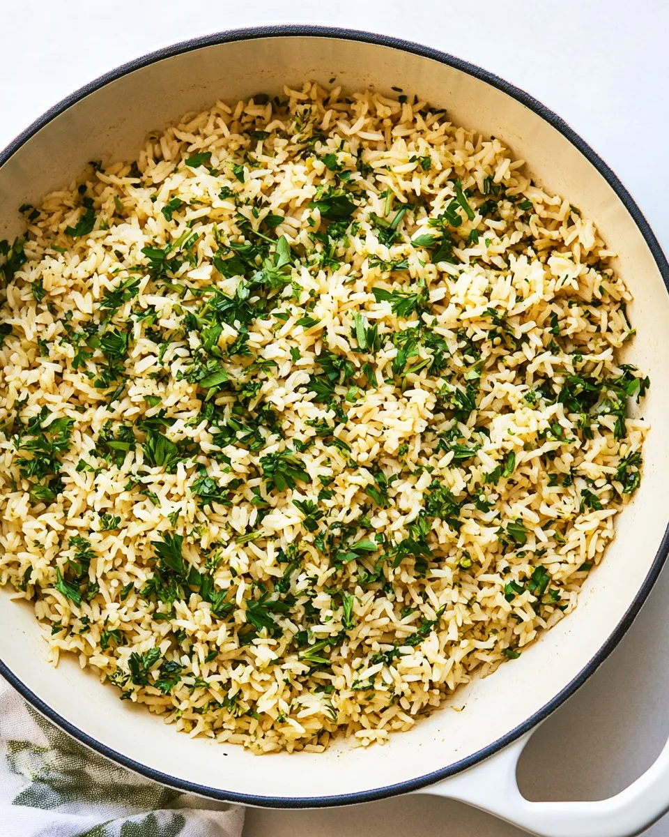 Easy Herb Rice In One Pan! food shot