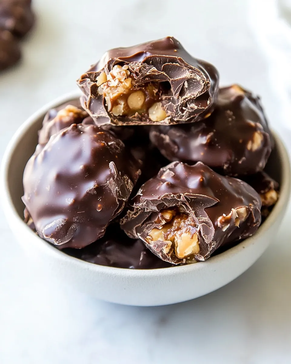 Classic Homemade Chocolate Turtles dish photo