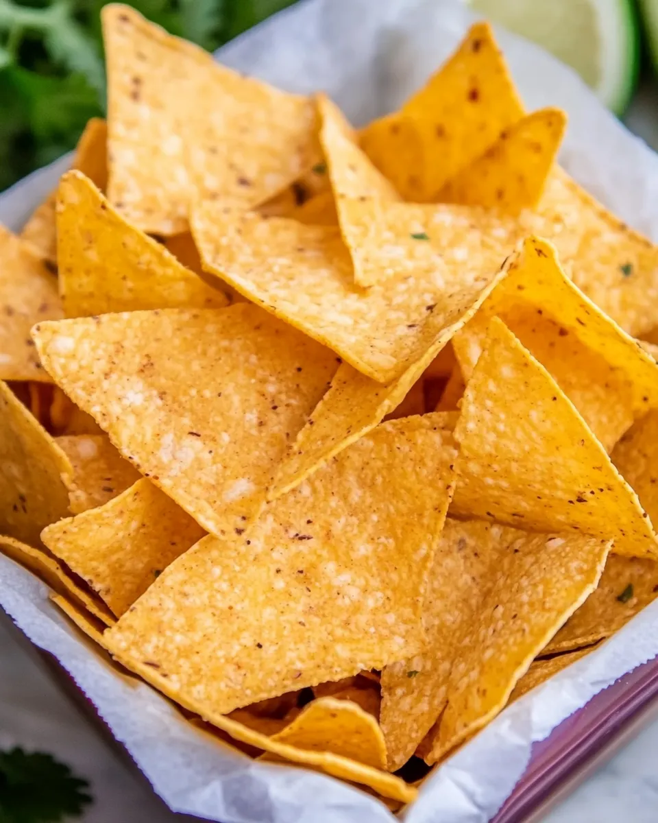 Delicious Homemade Healthy Tortilla Chips image