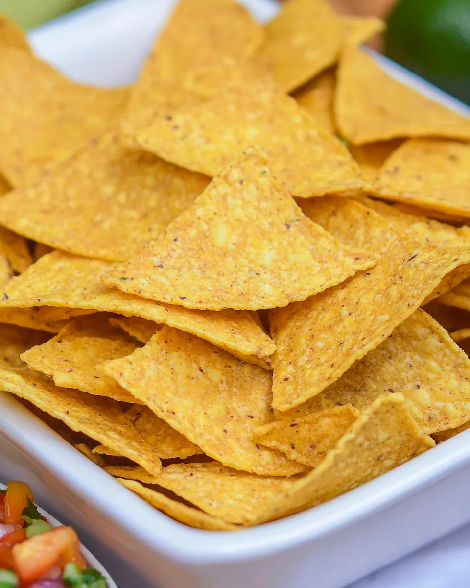 Quick Homemade Healthy Tortilla Chips shot