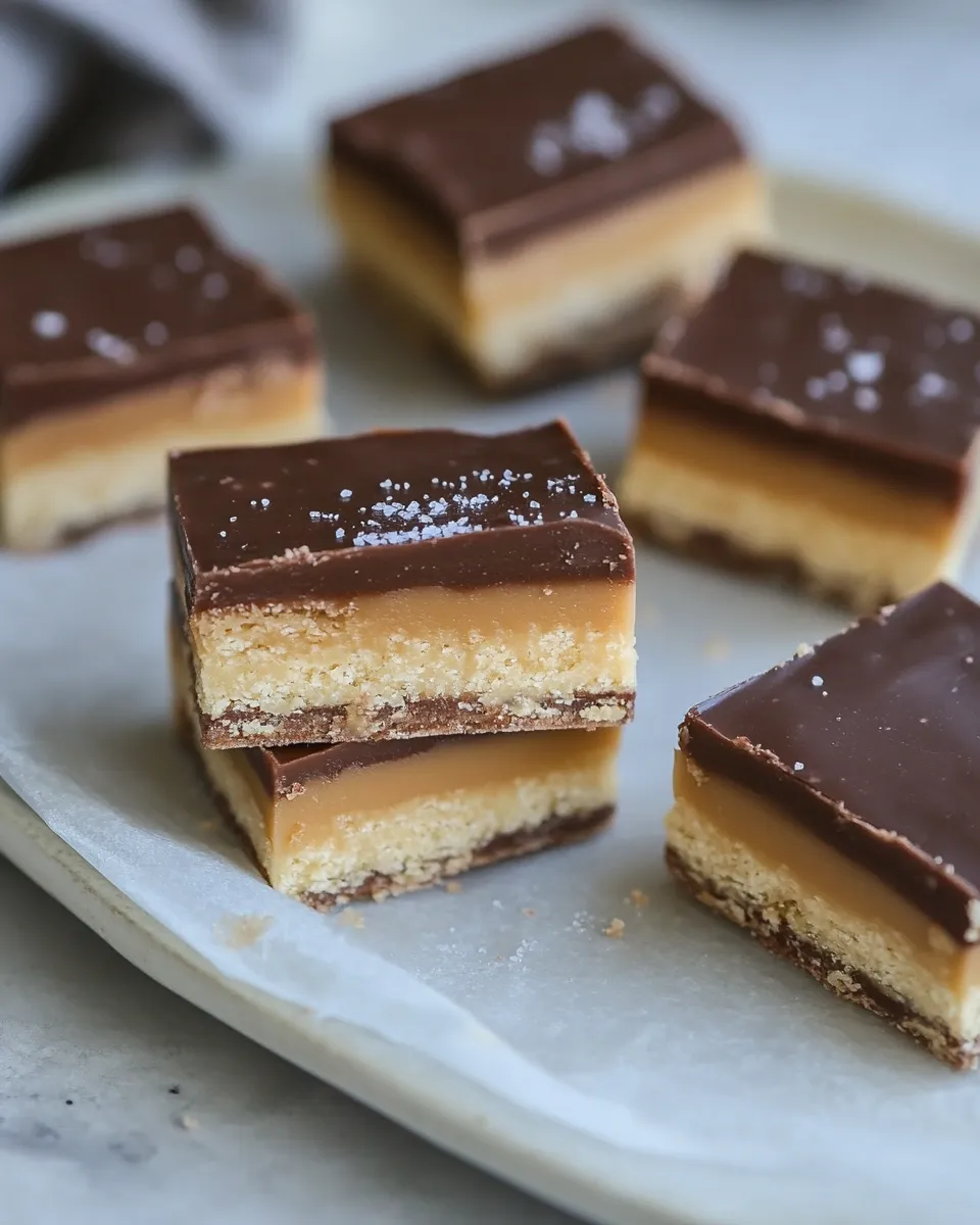 Simple Homemade Twix Bars food shot