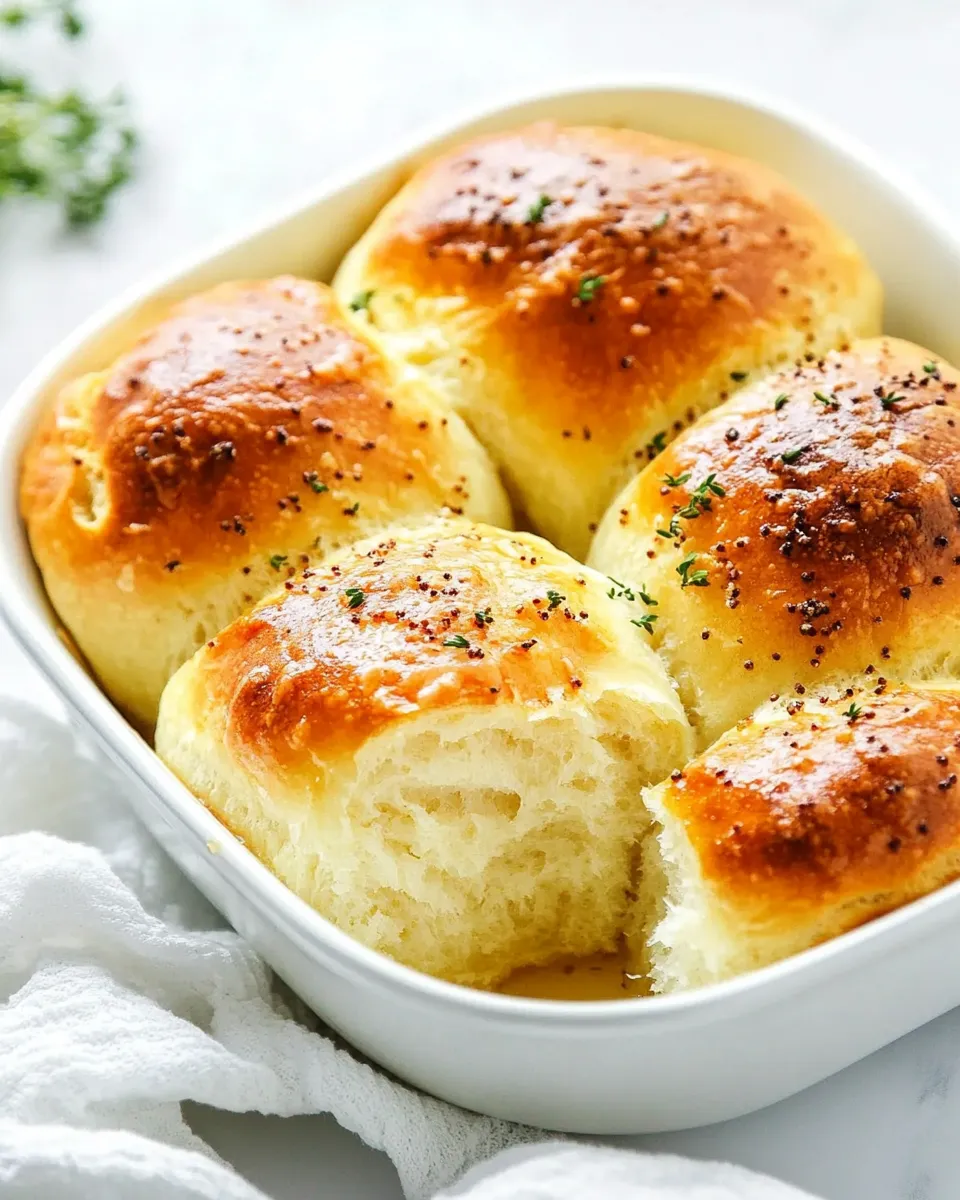 Easy Honey Butter Dinner Rolls recipe photo