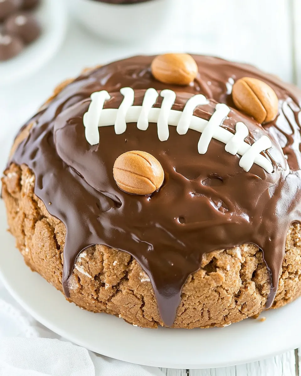 Delicious How to Make a Football Cookie Cake image