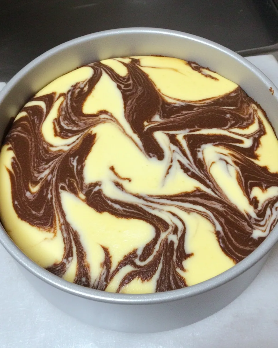 Quick How to Marble a Cake shot