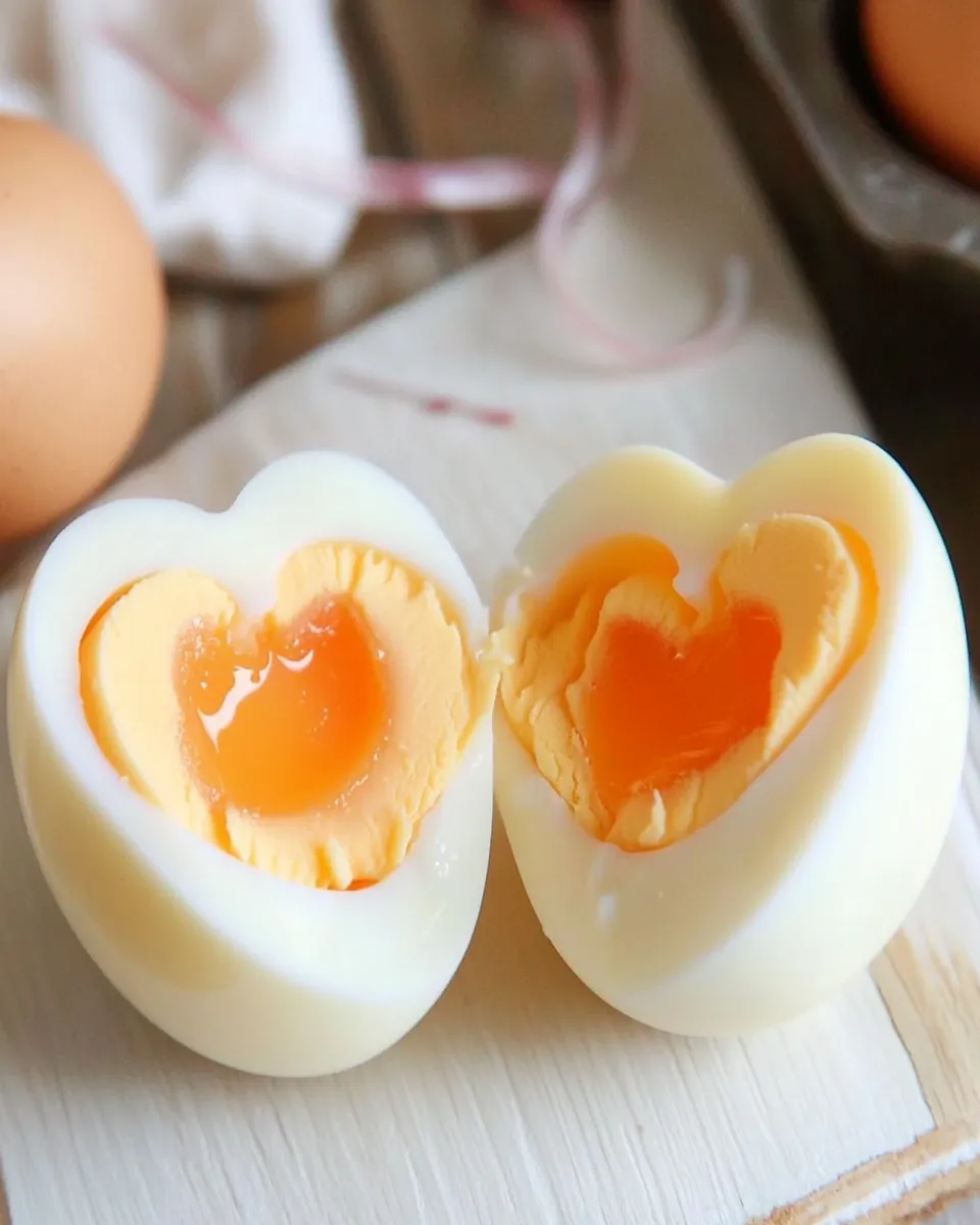 Easy How to make Heart Shaped Eggs photo