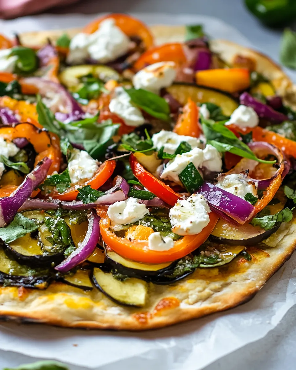 Easy Hummus Pizza Recipe photo