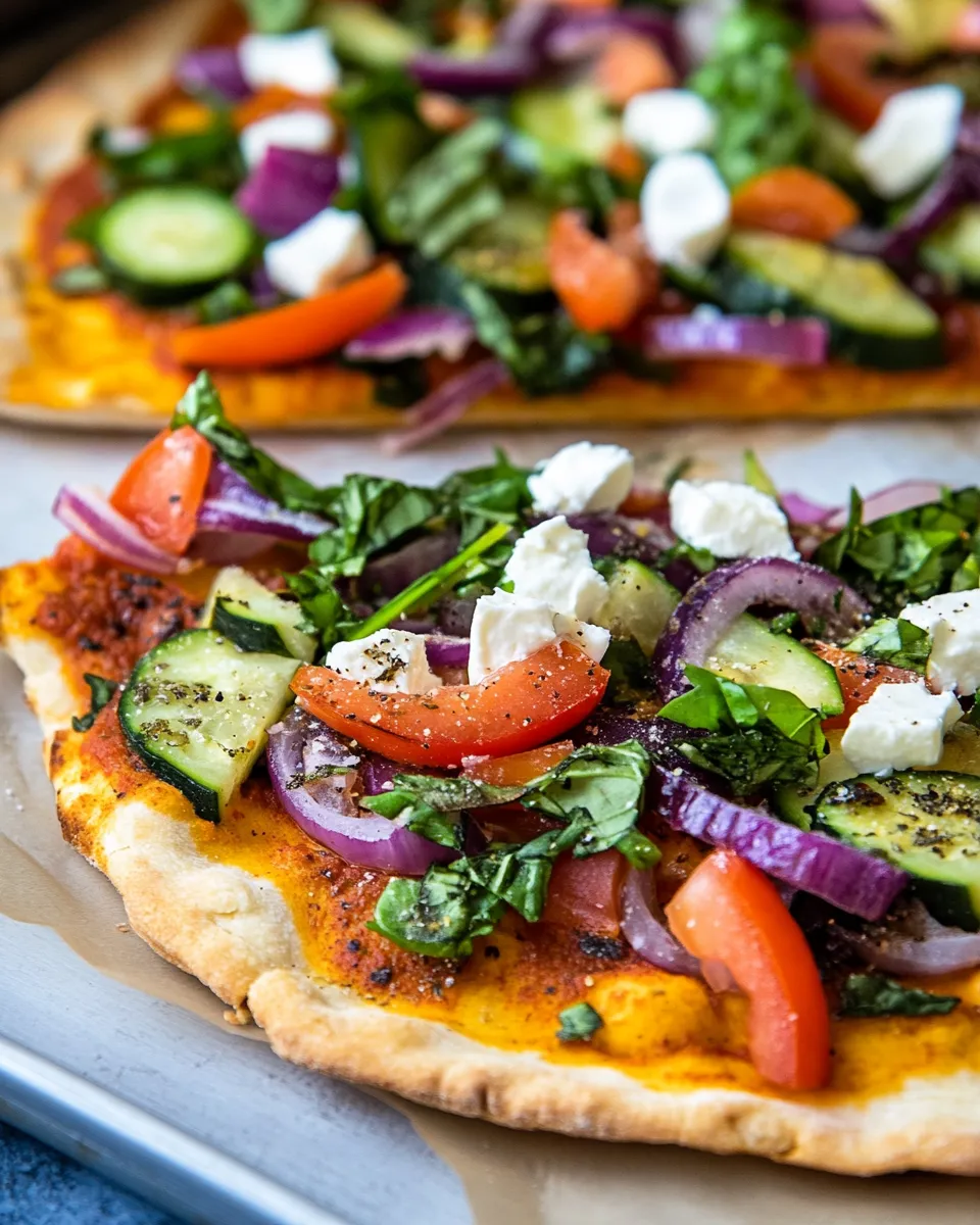 Savory Hummus Pizza Recipe dish photo