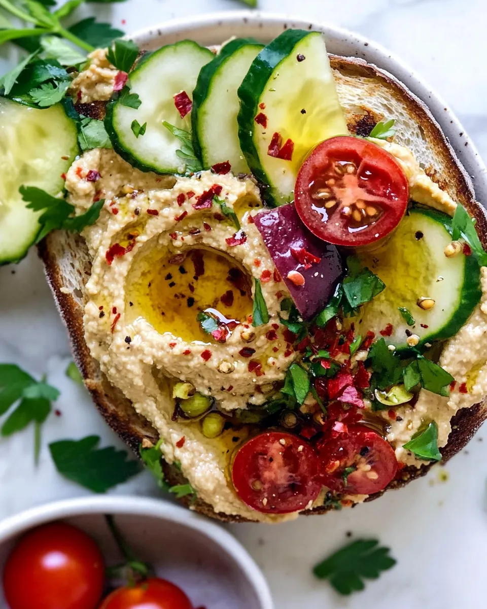 Homemade Hummus Toast photo
