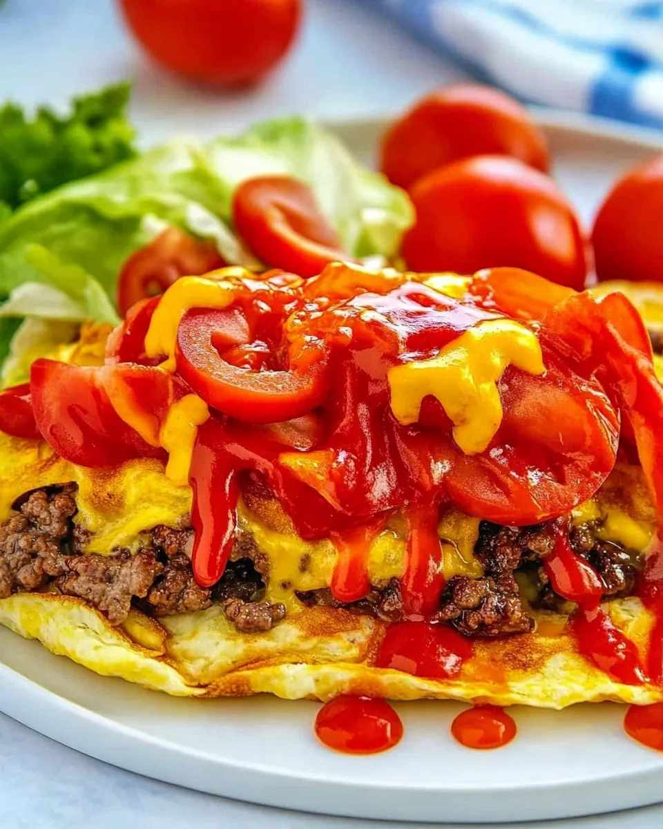 Easy IHOP Cheeseburger Omelette photo