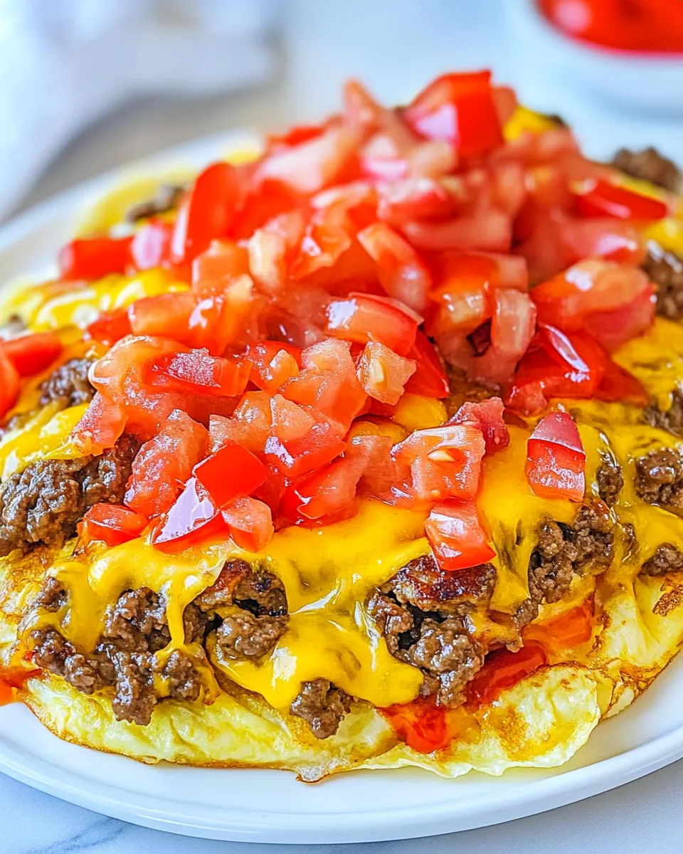 Classic IHOP Cheeseburger Omelette recipe photo