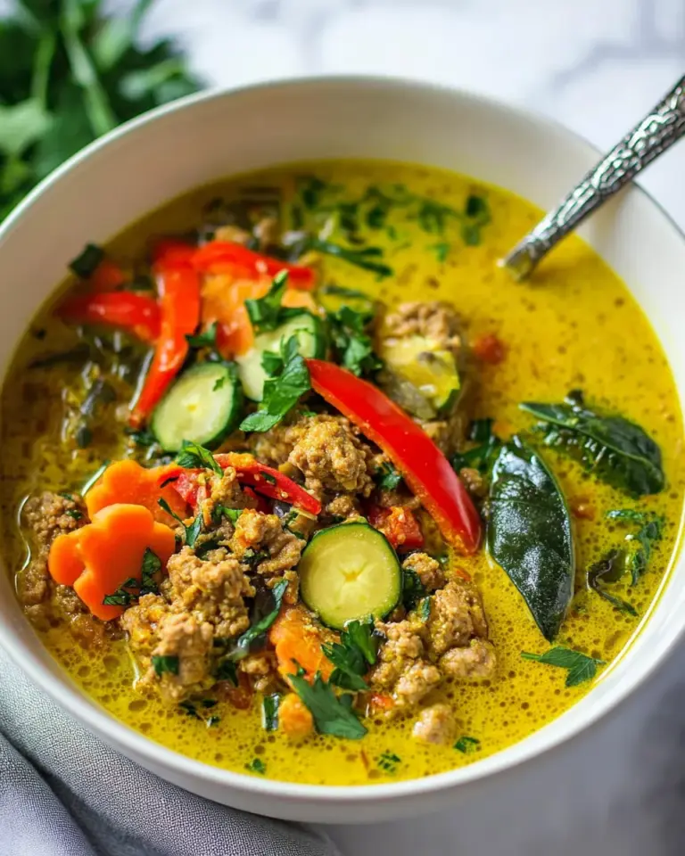 Homemade Immunity-Boosting Ground Turkey Soup with Turmeric and Ginger photo
