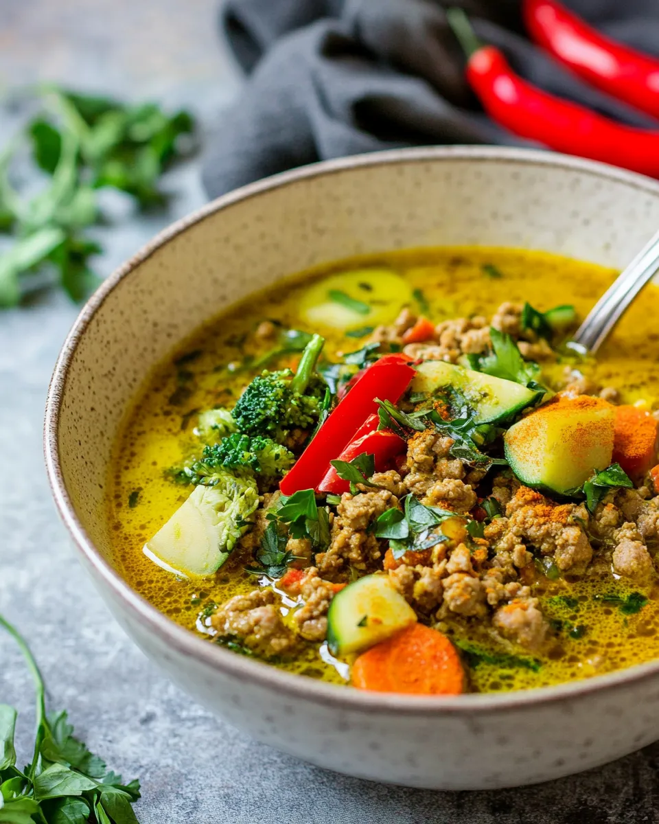 Easy Immunity-Boosting Ground Turkey Soup with Turmeric and Ginger recipe photo