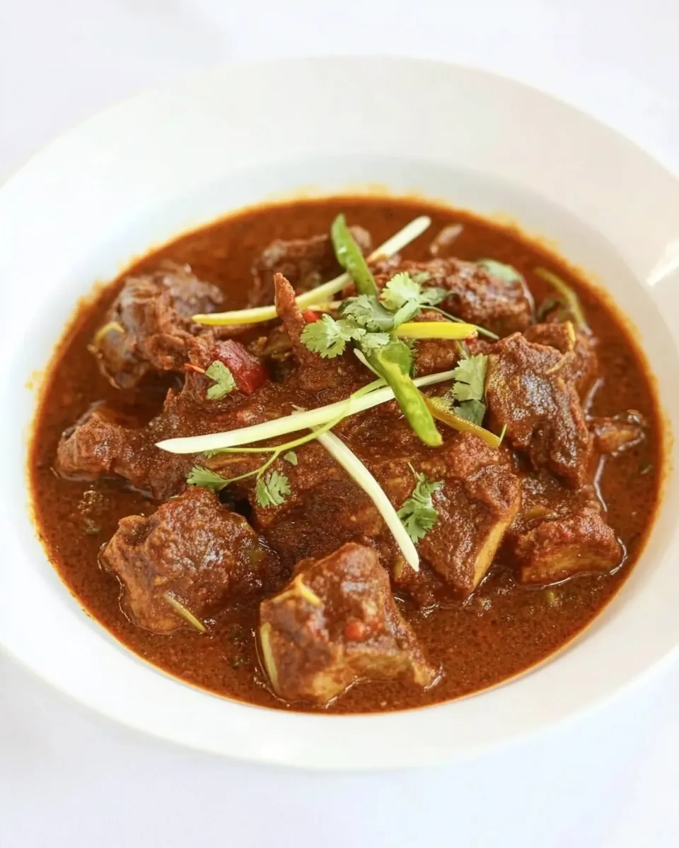 Delicious Indian Goat Curry shot